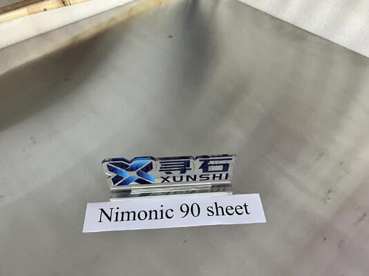 니모닉 90 냉불판 920°C까지의 온도에서 작동 UNS N07090 Werkstoff 번호 2.4632